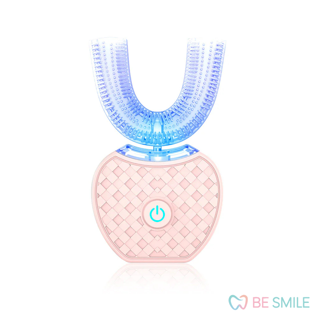Pink U-Brush Automatic women with white smile